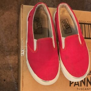 Kids Red Slip-On Shoes